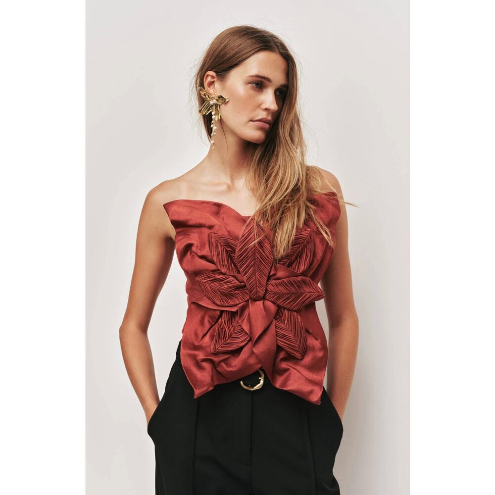 Aje Isla ruffled top US 2